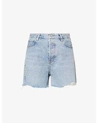 FRAME - The Everyday High-Rise Denim Shorts - Lyst