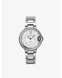 Cartier - Crw4Bb0035 Ballon Bleu De Stainless-Steel And 0.10Ct Brilliant-Cut Diamond Automatic Watch - Lyst