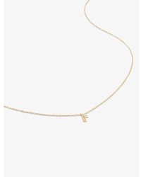 Monica Vinader - Small Letter F 14ct Yellow-gold Pendant Necklace - Lyst