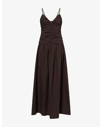 Dissh - Alexia Ruched Cotton Midi Dress - Lyst