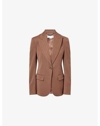 Stella McCartney - Jacquard-Stripe Slim Tailored Wool Blazer - Lyst