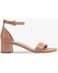 LK Bennett - Nanette Low-heel Leather Sandals - Lyst