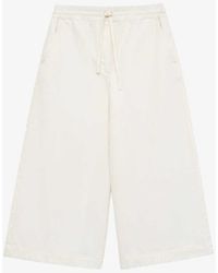 Loewe - X Paula's Ibiza Cropped Wide-leg Mid-rise Cotton-blend Trouser - Lyst