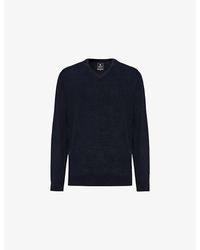 BOGGI - V-Neck Merino Wool Jumper - Lyst