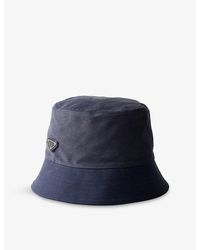 Prada - Logo-Embellished Satin Bucket Hat - Lyst