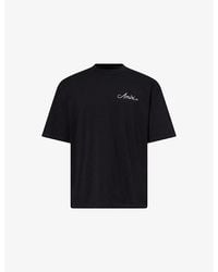 Amiri - Ma Check-Patch Skate Cotton-Jersey T-Shirt - Lyst