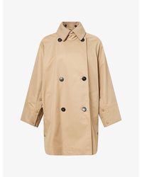 Weekend by Maxmara - Double-Breasted Quilted-Back Cotton-Garbadine Coat - Lyst