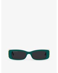 Balenciaga - Bb0096s Rectangular-frame Acetate Sunglasses - Lyst