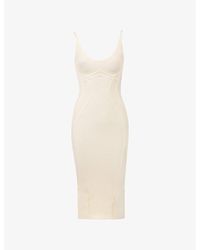 House Of Cb - The Sculpt Halter-Neck Bandage Stretch-Woven Midi Dress Xs (A-C Cup) - Lyst
