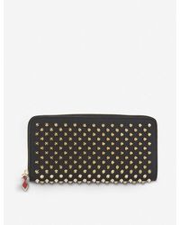 Christian Louboutin Panettone Studded Leather Zip Around Wallet in 