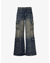 Jaded London - Cargo Low-wise Wide-leg Jeans - Lyst