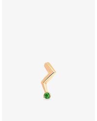La Maison Du Couturier - Selda Lightning Small 14Ct Rose- And Emerald Single Stud Earring - Lyst