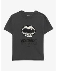 Zadig & Voltaire - Tommer Rhinestone-Embellished Cotton-Jersey T-Shirt - Lyst