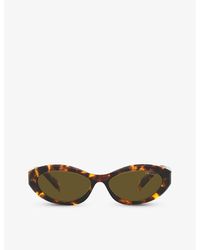 Prada - Pr 26zs Irregular-shape Acetate Sunglasses - Lyst
