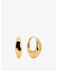 Monica Vinader - Antica Medium 18Ct Vermeil Hoop Earrings - Lyst