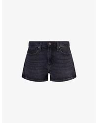 PAIGE - Hayley Mid-Rise Denim Mini Shorts - Lyst