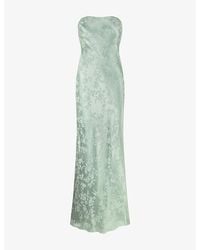 OMNES - Amdra Strapless Jacquard Satin Maxi Dress - Lyst