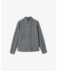 AllSaints - Lorella Spread-Collar Organic Cotton-Blend Shirt - Lyst
