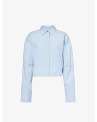 Rag & Bone - Claudia Long-sleeved Cropped Cotton Shirt - Lyst