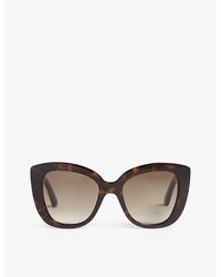 Gucci - Havana Gg0327s Cat-eye Frame Sunglasses - Lyst