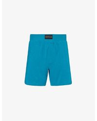 Calvin Klein - Brand-tab Elasticated-waist Stretch-cotton Pyjama Shorts - Lyst