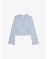 Zadig & Voltaire - Nolly V-Neck Button-Down Wool And Cashmere-Blend Cardigan - Lyst
