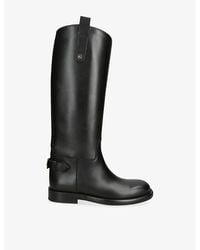 Burberry - Cavalier Knee-High Leather Boots - Lyst