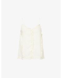 Skall Studio - Madeleine Frilled Linen Top - Lyst