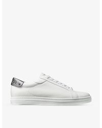 Jimmy Choo - Rome Brand-plaque Leather Low-top Trainers - Lyst