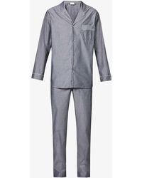 Zimmerli of Switzerland - Long-sleeved Relaxed-fit Cotton Pyjama Set Xx - Lyst