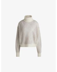 BOSS - Argyle Relaxed-Fit Roll-Neck Mohair And Wool-Blend Jumper - Lyst