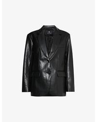 Anine Bing - Single-breasted Faux-leather Jacket - Lyst
