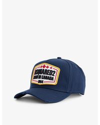 DSquared² - Vy Born In Canada Brand-embroidered Cotton-twill Cap - Lyst