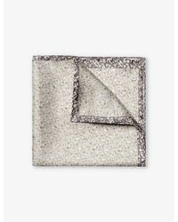 Eton - Floral Graphic-print Silk Pocket Square - Lyst