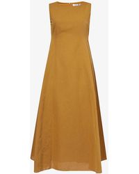 Max Mara - Amelie Relaxed-fit Cotton And Linen-blend Midi Dress - Lyst