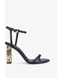 Givenchy - G-cube Embellished Leather Heeled Sandals - Lyst