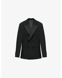 Reiss - Poker Double-Breasted Stretch Wool-Blend Jacket - Lyst