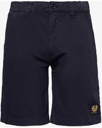 Belstaff - Dalesman Brand-patch Cotton Shorts - Lyst