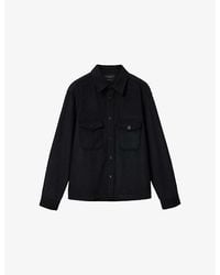 AllSaints - Palermo Long-Sleeve Wool-Blend Shirt - Lyst