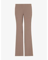 Oude Waag - Paneled Flared Crepe Trousers - Lyst