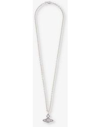 Vivienne Westwood - Carmela Silver-tone Brass And Cubic Zirconia Crystal Necklace - Lyst