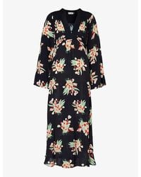 RIXO London - Anela Floral-print Woven Maxi Dress - Lyst