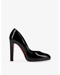 Christian Louboutin - Fannylove Alta 120 Patent-Leather Pumps - Lyst