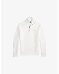 Polo Ralph Lauren - Brand-Embroidered Half-Zip Cotton Sweatshirt - Lyst