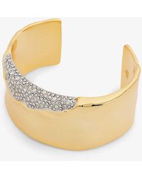 Alexis - Solanales Crystal-embellished 14ct Yellow Gold-plated Brass Bracelet - Lyst