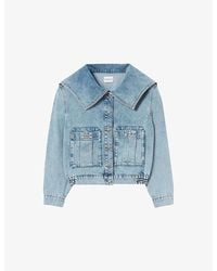 Claudie Pierlot - Contrast Stitch Denim Jacket - Lyst