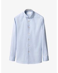 Eton - Signature Geometric-Print Slim-Fit Cotton Shirt - Lyst
