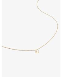 Monica Vinader - Small Letter U 14Ct- Pendant Necklace - Lyst