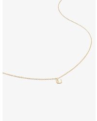 Monica Vinader - Small Letter U 14ct Yellow-gold Pendant Necklace - Lyst