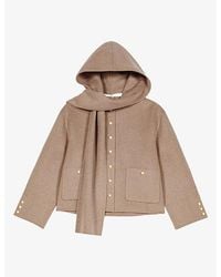 Maje - Double-Faced Hooded Wool-Blend Coat - Lyst
